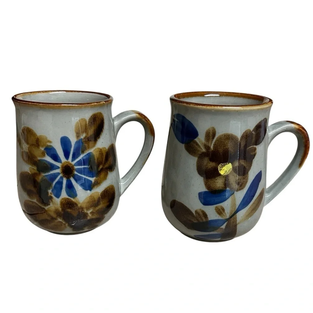 Vintage 70’s Otagiri Mug Set Of 2 Stoneware Japan Coffee Tea Boho